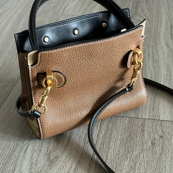 Tory Burch Tan and Black Small Crossbody Bag - Picture 3 of 16
